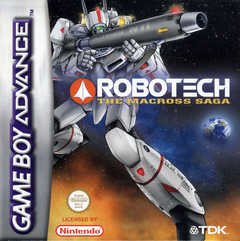 Robotech The Macross Saga box art for GameBoy Advance